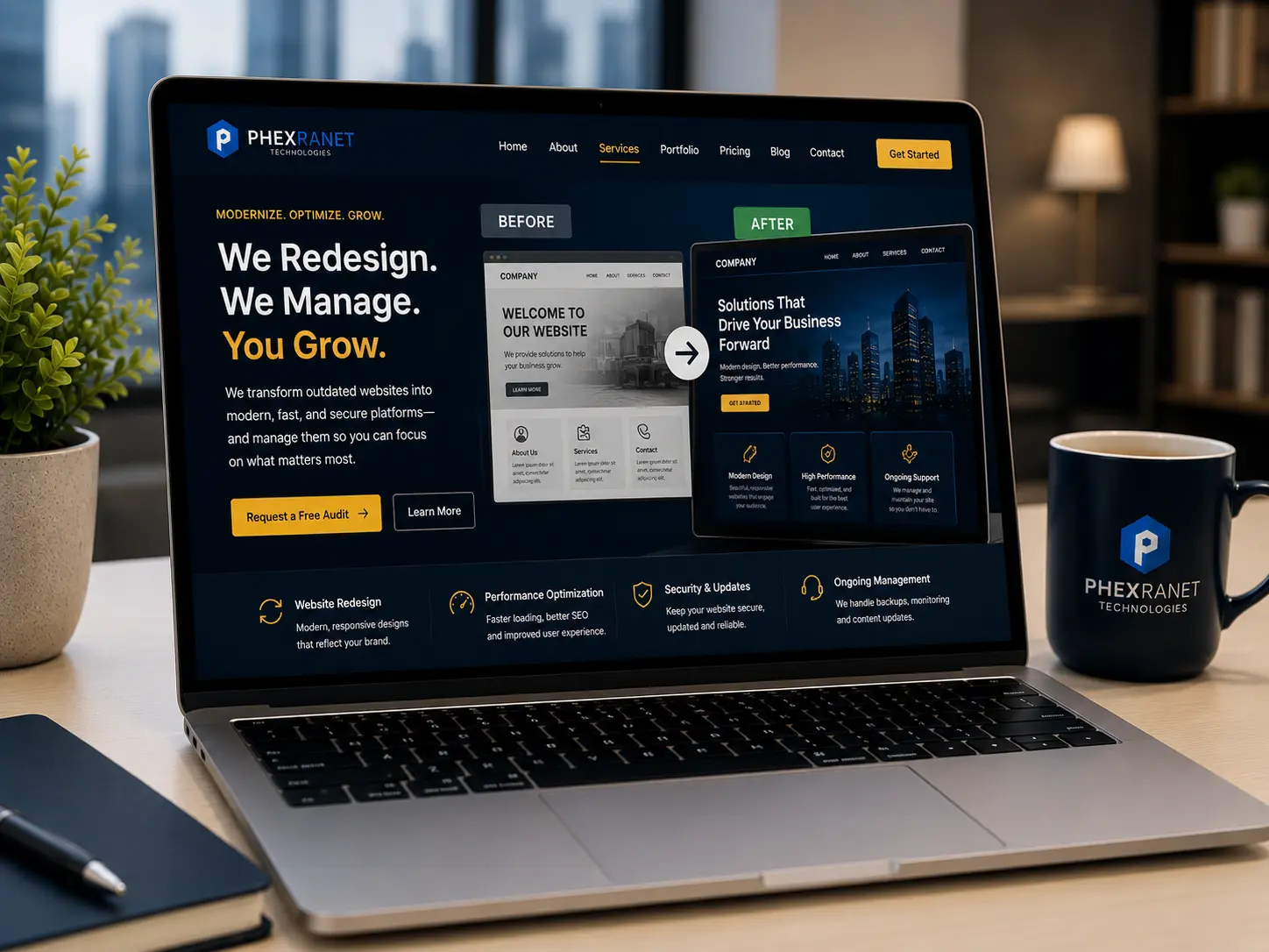 Website redesign and management services by Phetranet Technologies