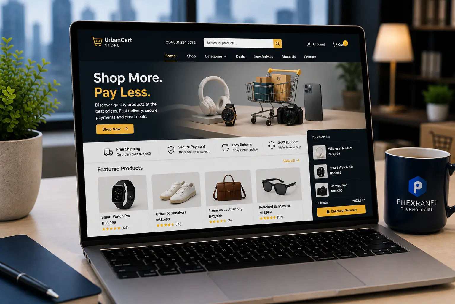 E-commerce website development by Phetranet Technologies