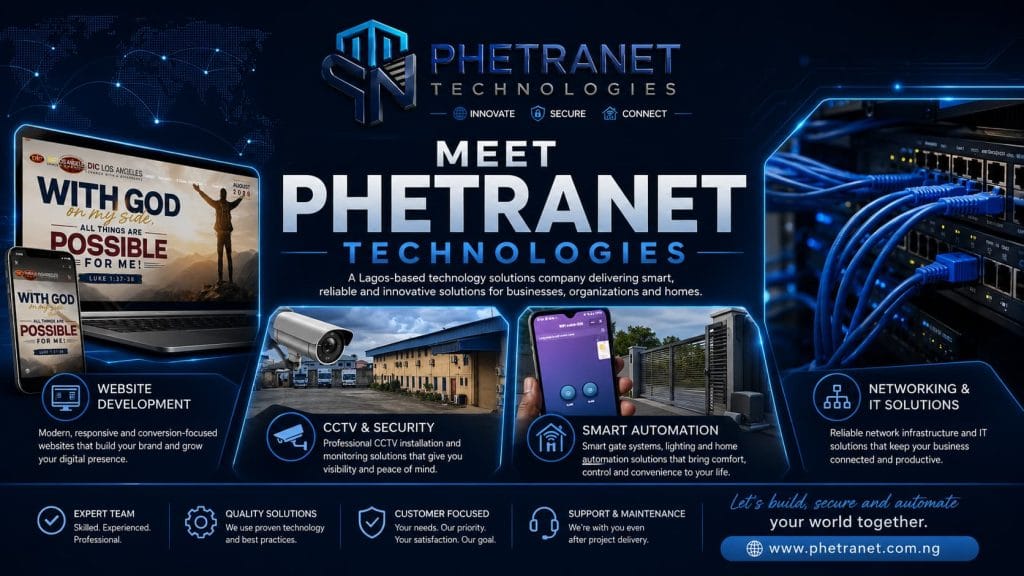 Phetranet Technologies website development, CCTV, smart automation and IT solutions