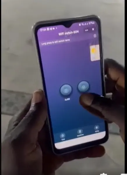 Smart home lighting control using smartphone app in Lagos