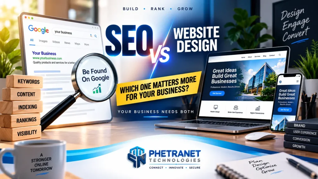SEO and website design working together to help businesses build a stronger online presence