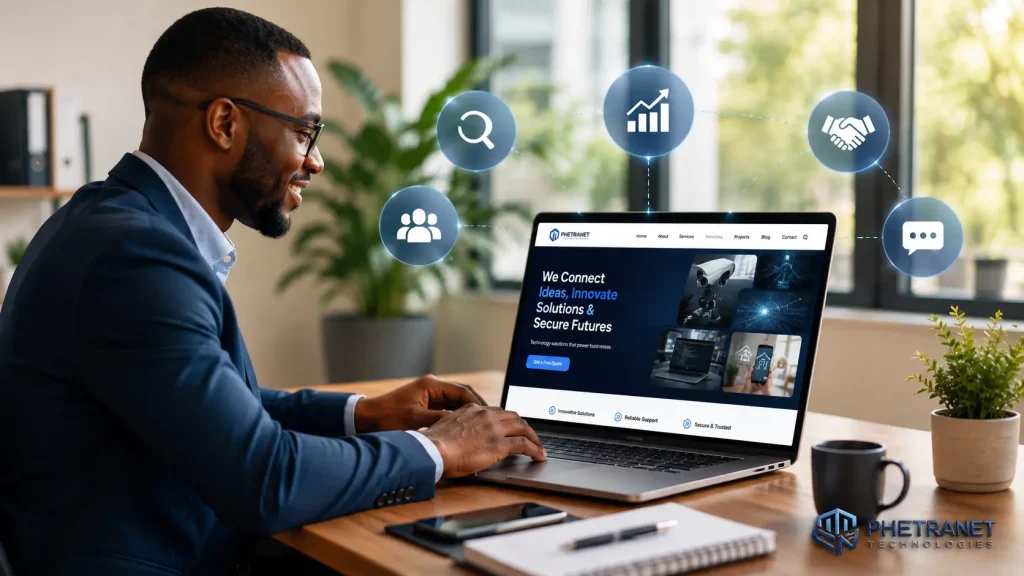 Professional website helping a business attract and connect with customers