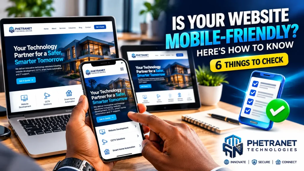 Mobile-friendly website displayed across desktop, tablet and smartphone